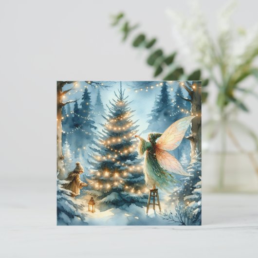 冬の不思議の国に住む妖精たち シーズンカード (スタンド正面)