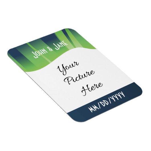 冬の不思議の国のオーロラの保存日付の磁石 マグネット (右側)