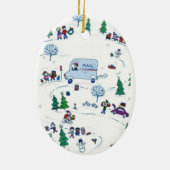 冬の不思議の国のクリスマスのオーナメント セラミックオーナメント (裏面)