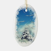 冬の不思議の国のクリスマスのオーナメント セラミックオーナメント (右)