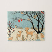 冬の不思議の国のクリスマスのパズル ジグソーパズル (横)