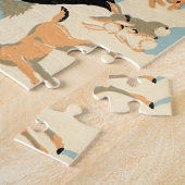 冬の不思議の国のクリスマスのパズル ジグソーパズル (側面)