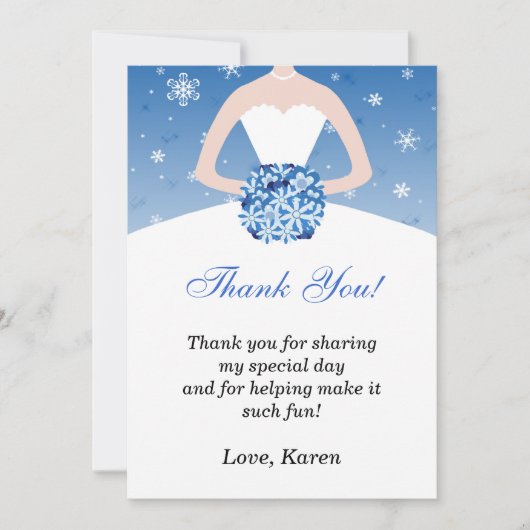 冬の不思議の国のサンキューカード サンキューカード (正面)