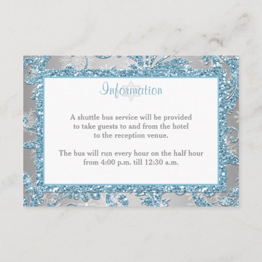 冬の不思議の国のバルミツワーのエンクロージャ2 エンクロージャーカード (裏面)