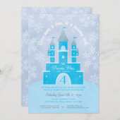 冬の不思議の国のプリンセスパーティー招待状 招待状 (正面/裏面)