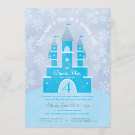 冬の不思議の国のプリンセスパーティー招待状 招待状