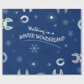冬の不思議の国の包装紙のWalkign ラッピングペーパー (フラット)
