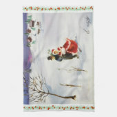 冬の不思議の国の台所タオル キッチンタオル (縦)