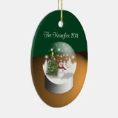 冬の不思議の国の楕円形のオーナメント セラミックオーナメント (右)