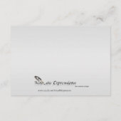 冬の不思議の国の結婚式の方向 エンクロージャーカード (裏面)