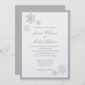 冬の不思議の国の結婚式 招待状 (正面/裏面)