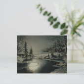 冬の不思議の国の郵便はがき ポストカード (スタンド正面)