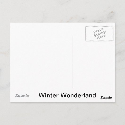 冬の不思議の国の郵便はがき ポストカード (裏面)