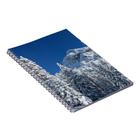 冬の不思議の国の雪で覆われた木山 ノートブック (右側)