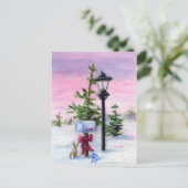 冬の不思議の国のaceoの郵便はがき ポストカード (スタンド正面)