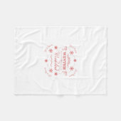 冬の不思議の国はそれがクリスマススキー季節の雪が降るようにしました フリースブランケット (正面(横))