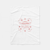 冬の不思議の国はそれがクリスマススキー季節の雪が降るようにしました フリースブランケット (正面)