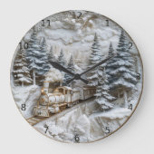 冬の不思議の国を旅する。 ラージ壁時計 (正面)