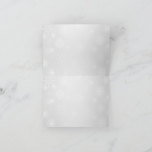 冬の不思議の国バルミツワーはメッセージカード感謝していしています サンキューカード (内部)