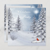 冬の不思議の国及び（鳥）ショウジョウコウカンチョウのクリスマス・パーティ 招待状 (正面/裏面)