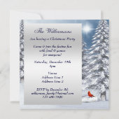 冬の不思議の国及び（鳥）ショウジョウコウカンチョウのクリスマス・パーティ 招待状 (裏面)