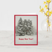 冬の不思議の国 カード (黄色い花)