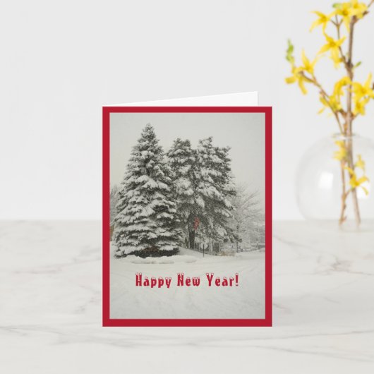 冬の不思議の国 カード (黄色い花)