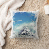 冬の不思議の国 クッション (ブランケット)