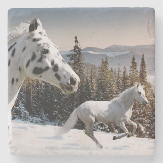 冬の不思議の国 ストーンコースター (正面)