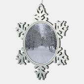 冬の不思議の国 スノーフレークピューターオーナメント (右)