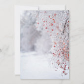 冬の不思議の国, ワイングラス ブライダルシャワー 招待状 (裏面)