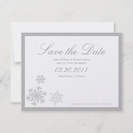 冬の不思議の国 保存日付 セーブザデート (正面)