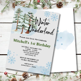冬の不思議の国 冬の森の雪の結晶 招待状