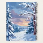 冬の不思議の国 | 山の雪の自然画 プランナー手帳 (裏面)