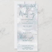 冬の不思議の国 雪のオールインワン ウェディング 招待状 (正面)