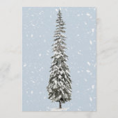 冬の不思議の国 1歳の青い誕生日パーティー 招待状 (裏面)