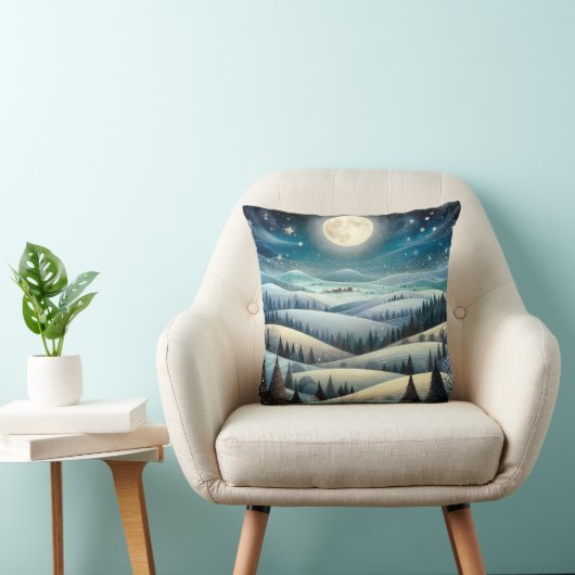 冬の丘陵 クッション (椅子)