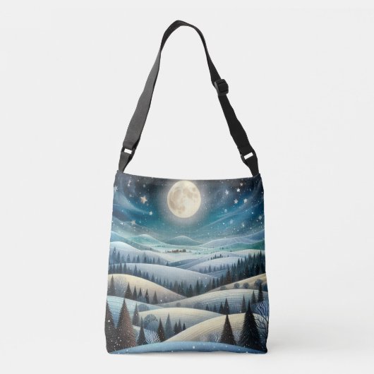 冬の丘陵 クロスボディバッグ (裏面)