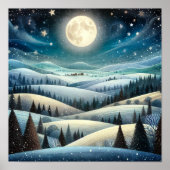 冬の丘陵 ポスター (正面)