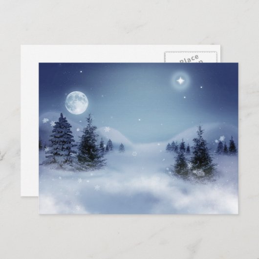 冬の丘 ポストカード (正面/裏面)