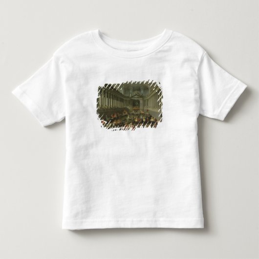 冬の乗馬学校のパレード トドラーTシャツ (正面)
