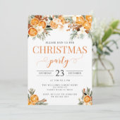 冬の乾燥オレンジのクリスマスパーティー シーズンカード (スタンド正面)