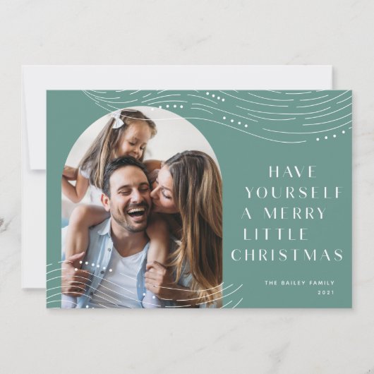 冬の予報 |写真独身ののクリスマス シーズンカード (正面)