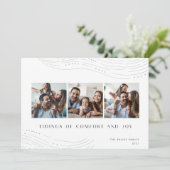 冬の予報 | 3フォトコラージュのホリデーカード シーズンカード (スタンド正面)