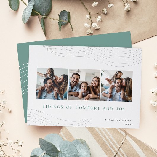 冬の予報 | 3フォトコラージュのホリデーカード シーズンカード