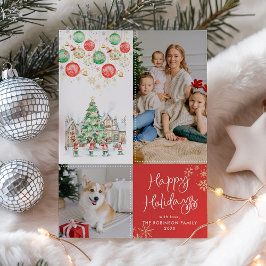 冬の予測できな村メリークリスマスレッド2写真 シーズンカード