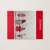 冬の人形のパズルと子供の名前。 ジグソーパズル (横)