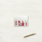 冬の人形雪の名前を追加かわいいオフィスギフト ポストイット (デスク上)