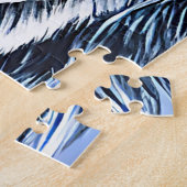 冬の人狼ファンタジーダークホラーアート ジグソーパズル (側面)