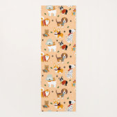 冬の仔犬スカーフ ヨガマット (裏面)